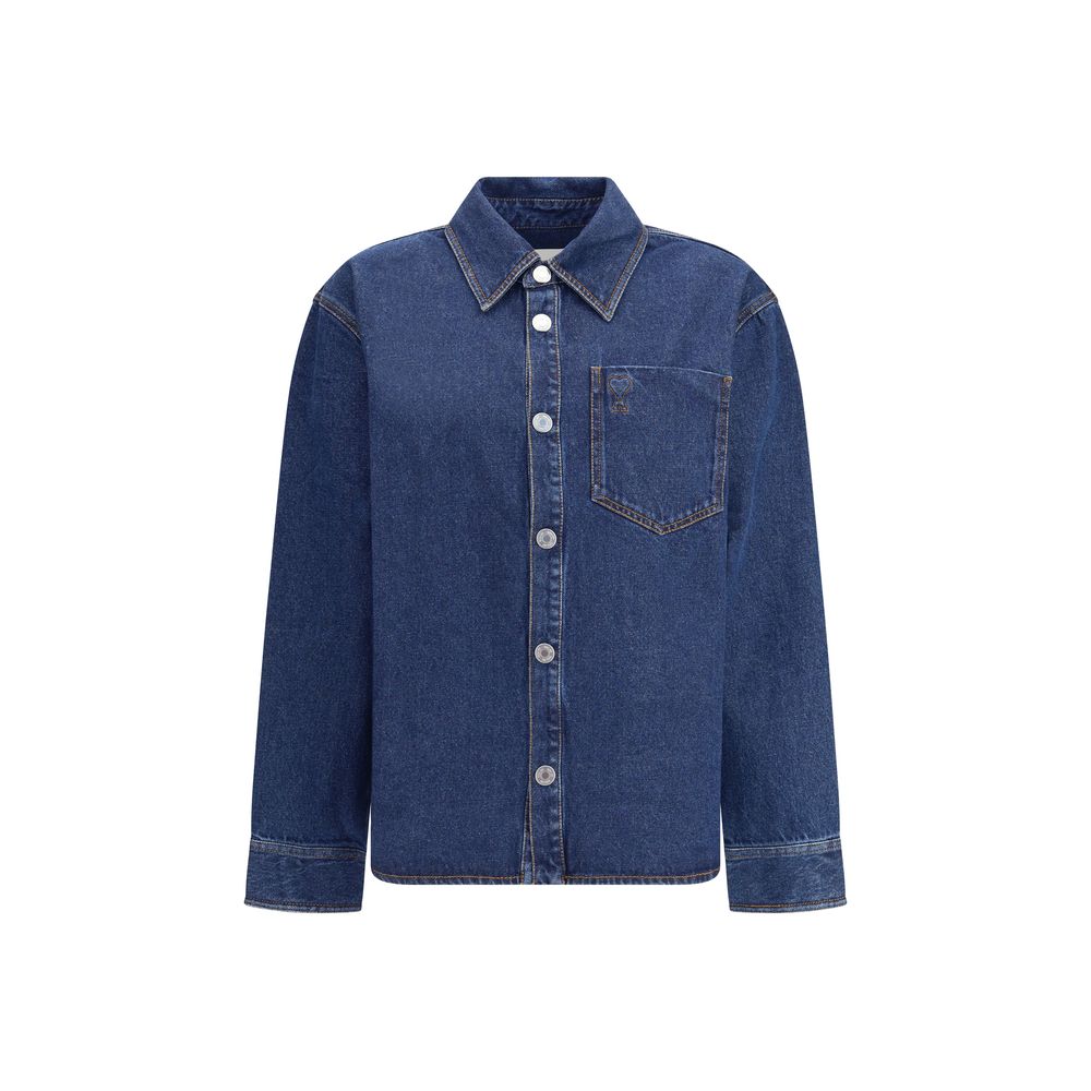 Ami Paris Ami de Coeur Cotton Denim overshirt